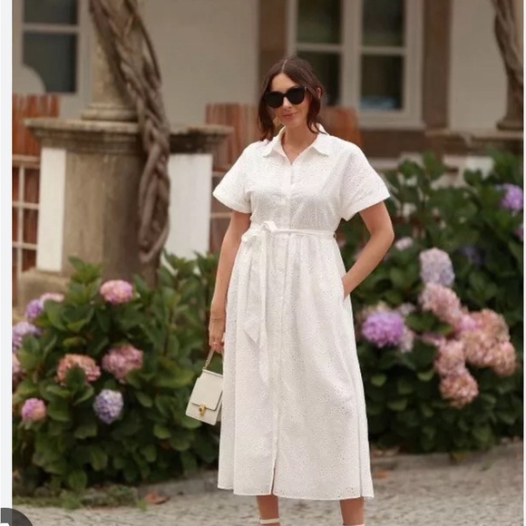 Zara Embroidered Eyelet Dress. New With Tags. - Picture 2 of 8